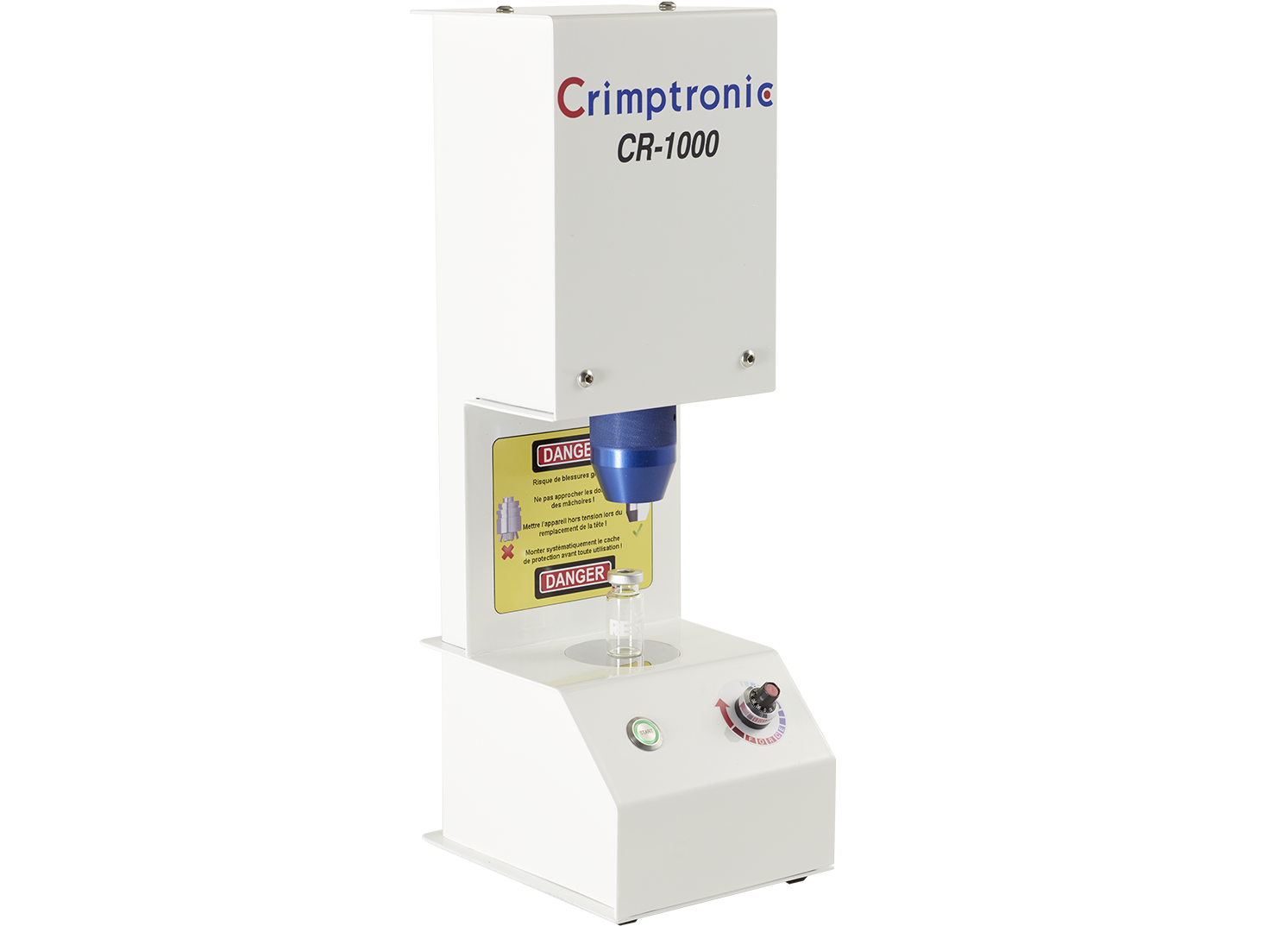 Electric crimping and decapping station for vials : CR-1000